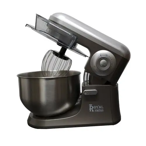 Планетарен миксер робот Royal Swiss KM 839BC, 5L, 1000W, цвят - сив